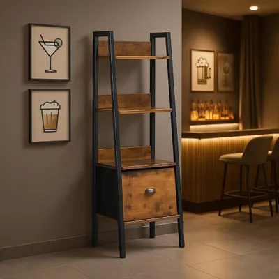 Produktbild von FurnitureR Barregal, Präsentationsständer für Bar, H 26 cm Fächer, Aufbewahrungs