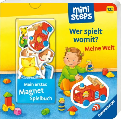 Produktbild von Ravensburger Buch Pappbilderbuch ministeps Mein erstes Magnetbuch Wer spielt womit? Meine Welt 30801