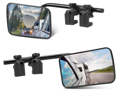 Produktbild von Caravanspiegel Anhängerspiegel Zusatzspiegel - 360 Grad verstellbar - 2 Stück - Universal