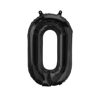 Image de Ballon en plastique, lettre O, noir, env. 40 cm, pour remplissage d'air