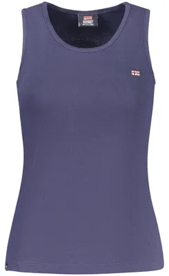 Immagine prodotto di Canotta blu da donna 1963 – Scollo rotondo e ricamo in stile norvegese
