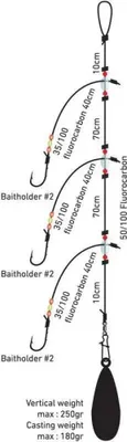 Produktbild von Daiwa Surfcasting Essential Classic Rigs Vorfachschnüre Silber  Silber One Size