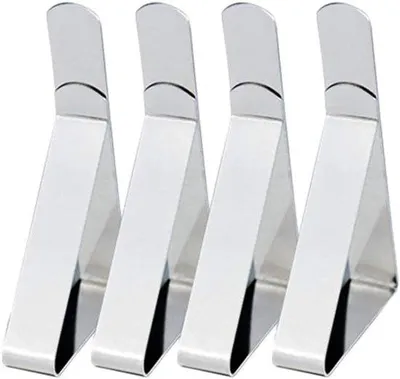Produktbild von Famanu Tischdeckenklammern - Outdoor Clips aus Edelstahl - 10 Stück - Silber