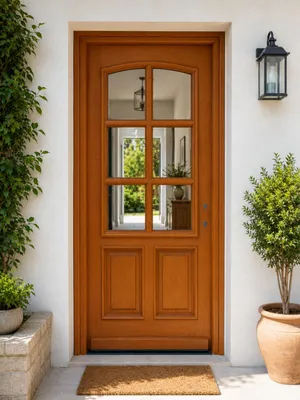 Immagine prodotto di Porta d'ingresso in legno con vetrata Agatha, H.215xL.80 cm, lato tavolo P. sinistra, GD MENUISERIES