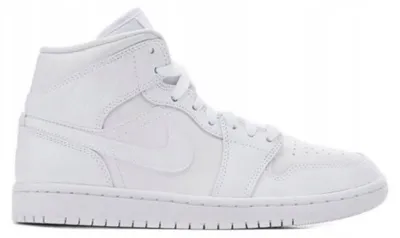 Produktbild von Air Jordan 1 Mid - Triple White - Schuhe Leder Weiß DV0991-111 , Größe: EU 39 US 8