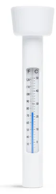 Produktbild von Schwimmendes Poolthermometer mit langem Seil, 170x40 mm, Messbereich 0-50 °C / 30-120 °F