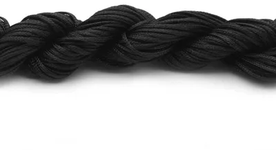 Produktbild von Vintageparts Nylonkordel Schwarz 1 mm breit 24 m Länge