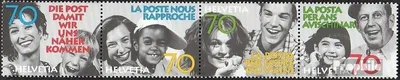 Produktbild von Briefmarken Schweiz 1997 Mi 1625-1628 Viererstreifen (kompl.Ausg.) gestempelt Die Post