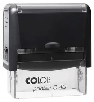 Productafbeelding van Stempel, COLOP "Printer C 40", met een zwarte vervangende inktkussentje