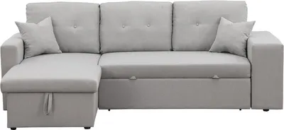 Immagine prodotto di Divano letto angolare/reversibile "Axel" - 3 posti - Grigio chiaro