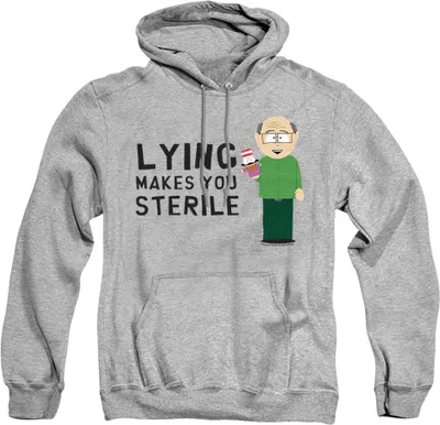 Obrázok produktu pre South Park - Mikina s kapucňou "Lying Makes You Sterile" pre mužov/dámy Uni TV20844 (S) (Sporty Heather)