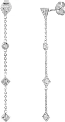 Produktbild von cai Ohrringe 925 Sterling Silber rhodiniert  Zirkonia