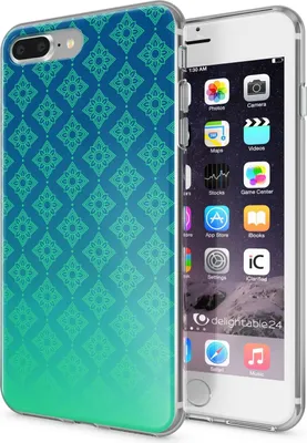 Obrázek produktu pro pouzdro na mobilní telefon iPhone 8 Plus / 7 Plus od NALIA, silikonový kryt bumper vzor zelený