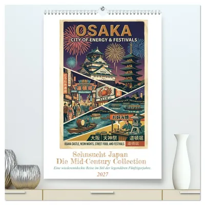 Produktbild von Sehnsucht Japan - Die Mid-Century Collection (hochwertiger Premium Wandkalender 2027 DIN A2 hoch), Kunstdruck in Hochglanz