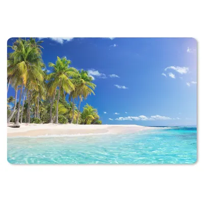 Produktbild von MuchoWow® Schreibtischunterlage Strand - Meer - Palme 60x40 cm - XXL Mauspad - Großes Mauspad