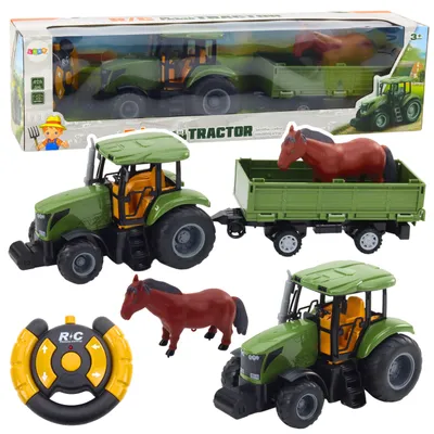 Image de Tracteur avec remorque et cheval R/C