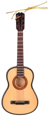 Image de Solidchoice - Ornement en bois pour guitare, idéal pour la décoration de Noël