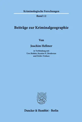 Produktbild von Beiträge zur Kriminalgeographie.