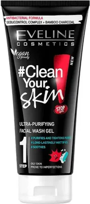 Obrázok produktu pre Eveline Cosmetics Clean Your Skin Ultra Purifying Facial Wash Gel 200ml