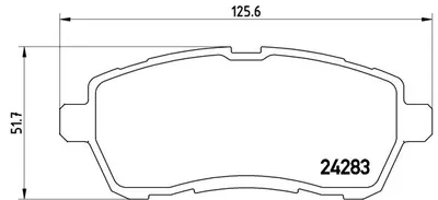 Produktbild von Brembo Bremsbelagsatz, Scheibenbremse Vorderachse P 24 072