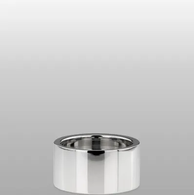 Produktbild von Stumpenkerzen-Halter rund, glatt poliert Edelstahl D: 10,5cm, H: 5,0cm