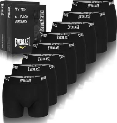 Zdjęcie produktu dla Everlast Bokserki Majtki Męskie Bm400 Bawełniane Czarne 8 Sztuk Rozmiar Xxl