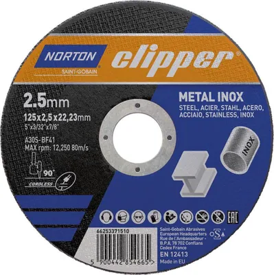 Image de Disque à tronçonner D125x2,5mm type 41 métal-inox alésage 22,23 mm