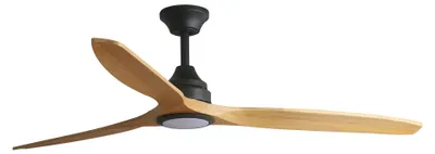 Zdjęcie produktu dla Energooszczędny wentylator sufitowy z oświetleniem LED i pilotem Alo Black 152 cm