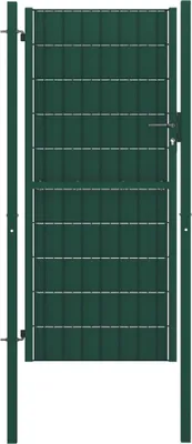 Immagine prodotto di vidaXL Cancello di recinzione in acciaio 100 x 124 cm Verde