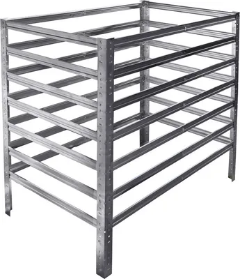 Produktbild von shelfplaza® HOME 100x100x80 cm Komposter verzinkt / Kompostierer als Metallkomposter mit bis zu 800L Kapazität / Komposter Metall als Compost Bin & Kompostbehälter / Steck-Komposter für Garten