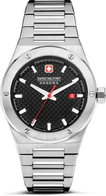 Produktbild von SWISS MILITARY HANOWA Herrenuhr Quarzuhr silber / schwarz onesize Herren 43 SMWGH2101604, SMWGH2101660