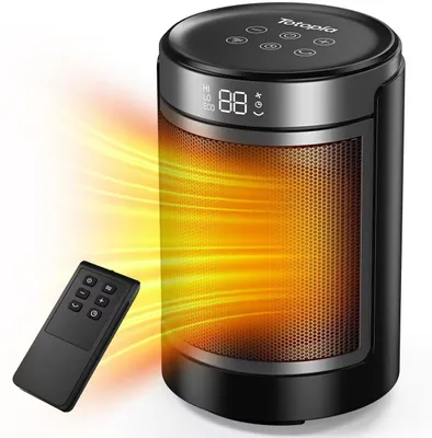 Image de Radiateur électrique - Céramique PTC - 1500 W - Écran LED - Avec télécommande