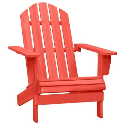 Produktbild von The Living Store Adirondack-Gartenstuhl Massivholz Tanne Rot