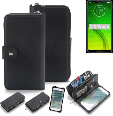Produktbild von K-S-Trade 2in1 Handyhülle Schutzhülle kompatibel mit Motorola Moto G7 Power & Portemonnee Cover Handy Hülle Case Etui Geldbörse Wallet Bookstyle
