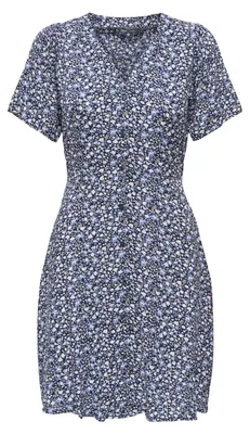 Produktbild von ONLY ONLEVIDA S/S SHORT DRESS WVN NOOS Night Sky/SOFIA WHITE BLUE DITSY S