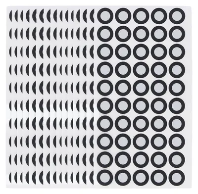 Immagine prodotto di 15 fogli da 50 pezzi ciascuno di marcatori per scansione 3D, diametro interno 6 mm, diametro esterno 10 mm, alta precisione, bersaglio di posizionamento, adesivi con punti riflettenti