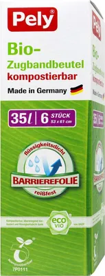 Produktbild von -Zugbandbeutel, 35 Liter, 6 Stück