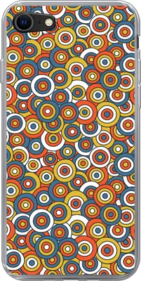 Produktbild von MuchoWow® Handyhülle Schutzhülle Hülle für Telefoonhoesje iPhone 8 Muster - Retro - Kreis Silikon Softcase Handy Hülle - Schutzhaube