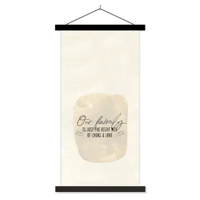 Produktbild von MuchoWow® Textilposter Familie - Liebe - Zitat 40x80 cm mit schwarzem Rahmen - Wandemalerei