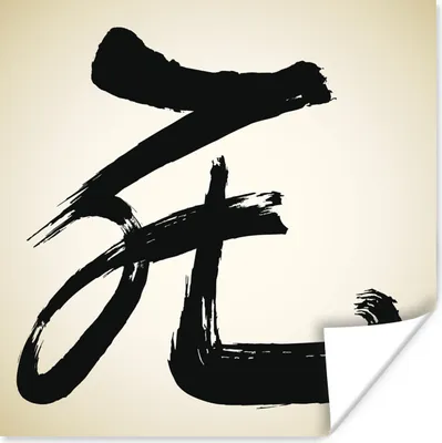 Produktbild von MuchoWow® Poster Chinesisches Zeichen für das Demonstrativpronomen welches 75x75 cm - Wand Dekoration
