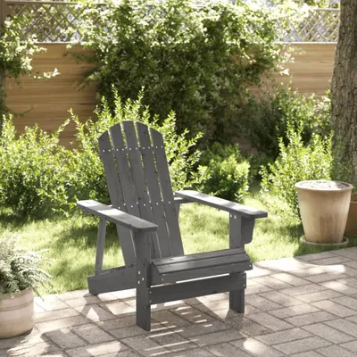 Produktbild von vidaXL, Adirondack-Stuhl, Massivholz Tanne, Grau, 69x85x90,5 cm, 110 kg, Außenbereich, CC31408610