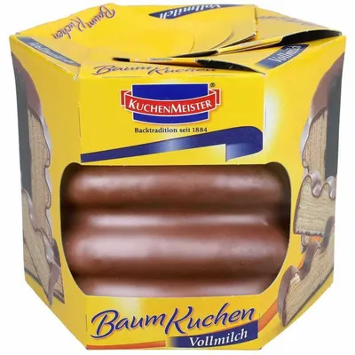 Produktbild von KuchenMeister Baumkuchen mit Vollmilchschokolade und Marzipan 300g