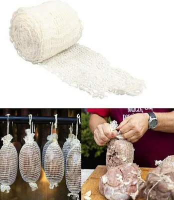 Produktbild von Räuchernetz Räuchern,Brühen,Bratennetz Rollbratennetz Schinkennetz Rouladennetz 22 cm x 4 m