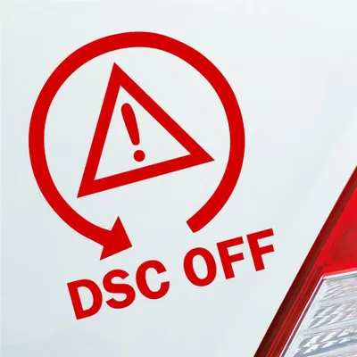 Produktbild von Auto Aufkleber DSC OFF Symbol Drift Tuning 11x9 cm Rot Sticker Heckscheibenaufkleber