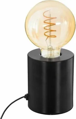Image de Lampe De Table Noire 10,5x9cm E27 (ampoule Non Inclus)