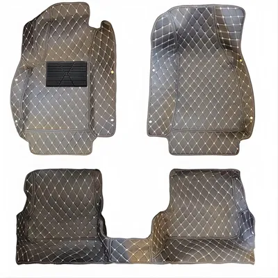 Imagen del producto de Alfombrillas para coche – Para vehículos de turismo de 5 plazas (2004–2009) – Accesorios para el interior – Alfombrillas de cuero sintético – Color y beige – 127 cm x 63,5 cm