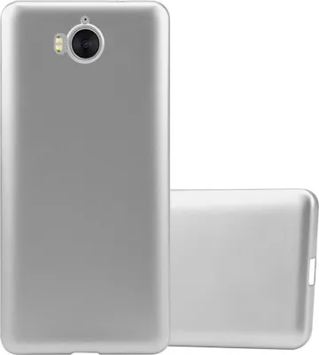 Produktbild von Cadorabo Schutzhülle für Huawei Y5 2017 / Y6 2017 Hülle in Silber Handyhülle TPU Silikon Etui Cover Case