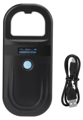 Immagine prodotto di Scanner nero per microchip per animali domestici, 134,2 kHz, lettore portatile per animali, tag per gatti, cani