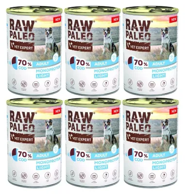 Obrázok produktu pre VetExpert Raw Paleo Cod Light Adult Can 6x800g mokré krmivo pre psov