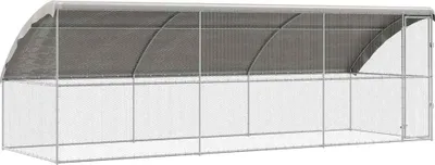 Obrázok produktu pre vidaXL Klietka pre sliepky, 3 ks, strieborná, 600 x 200 x 200 cm, pozinkovaná oceľ